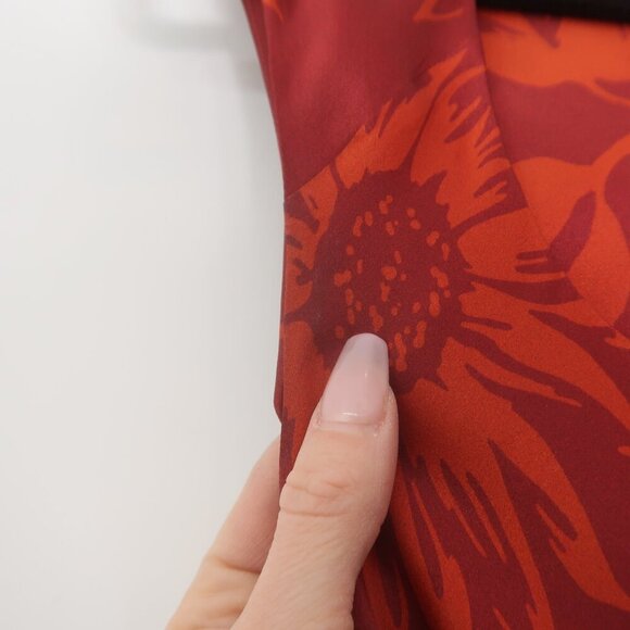 Reformation Hendrix Floral Print Silk Satin Midi Dress - Picture 11 of 13